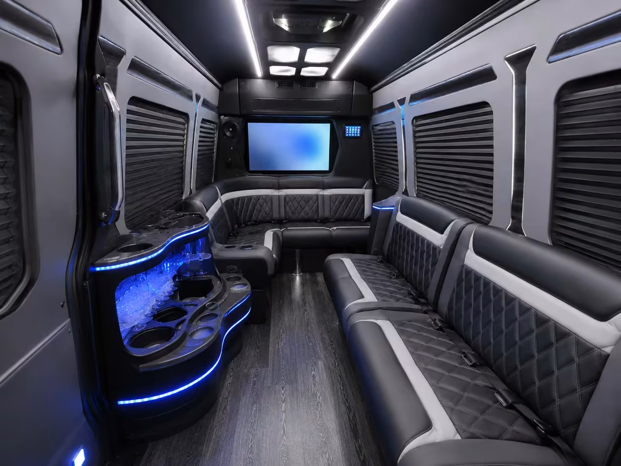 14 passenger sprinter limousine inside