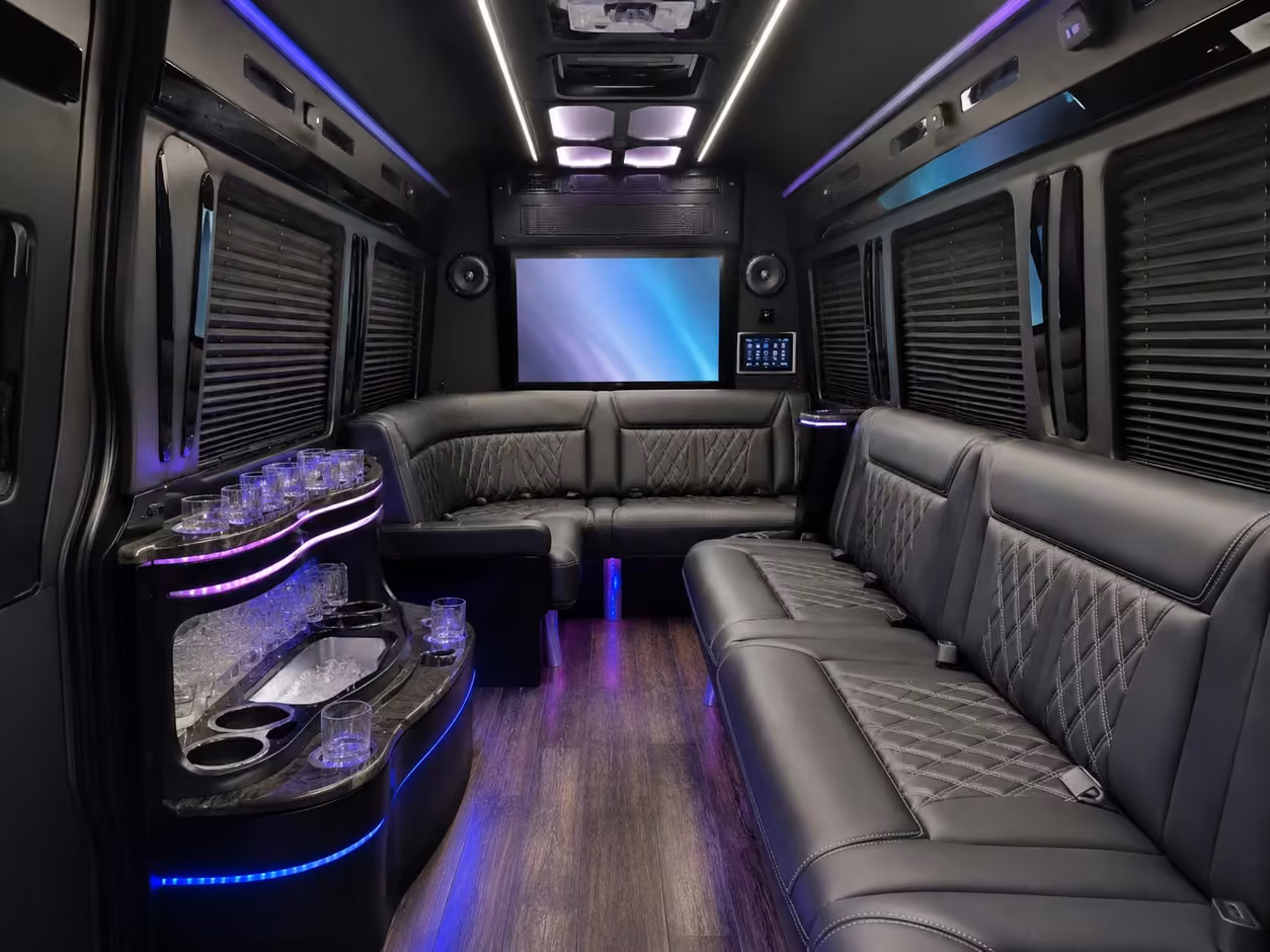 14 passenger sprinter limousine interior