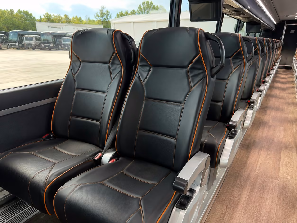 40 56 passenger charter bus inside