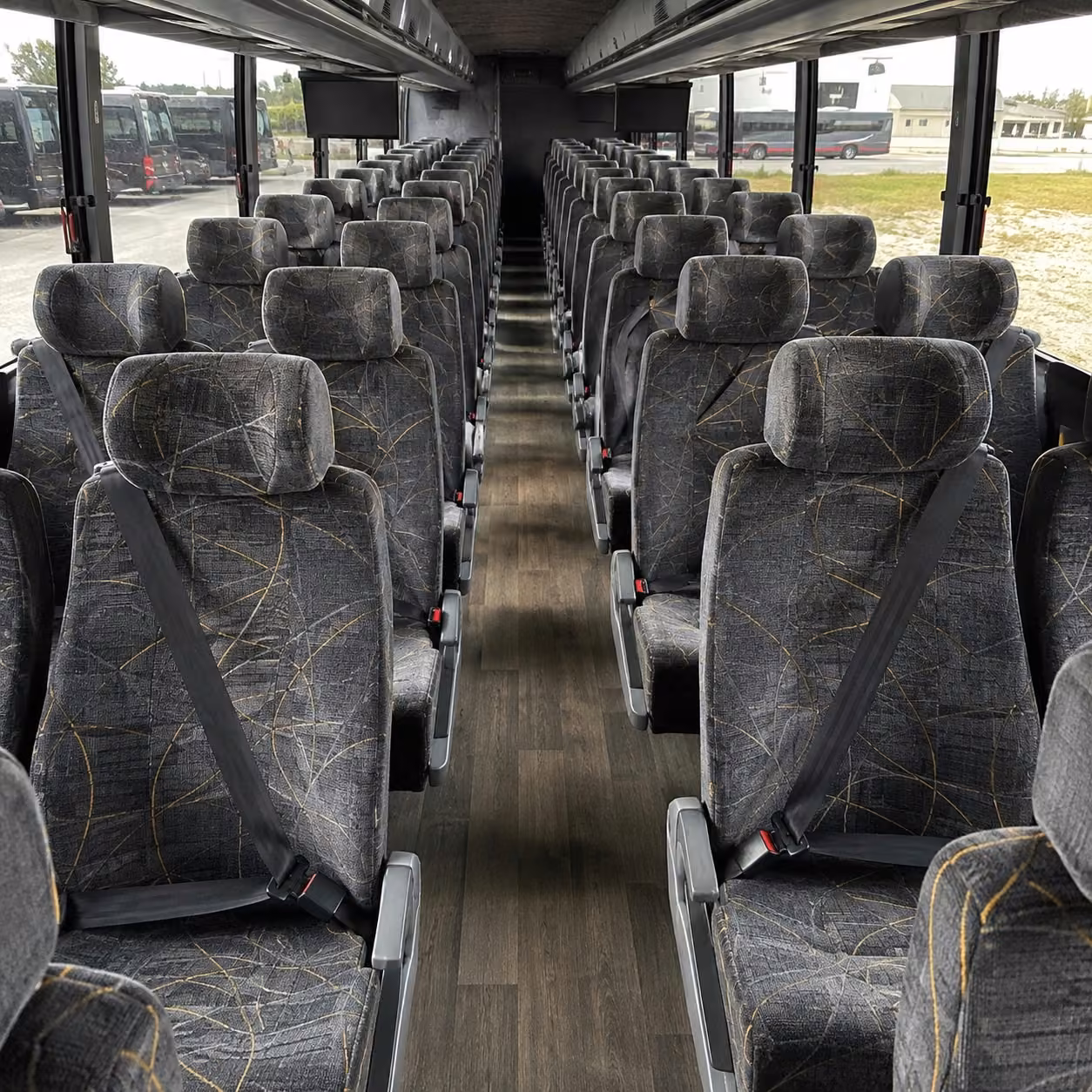 40 56 passenger charter bus interior