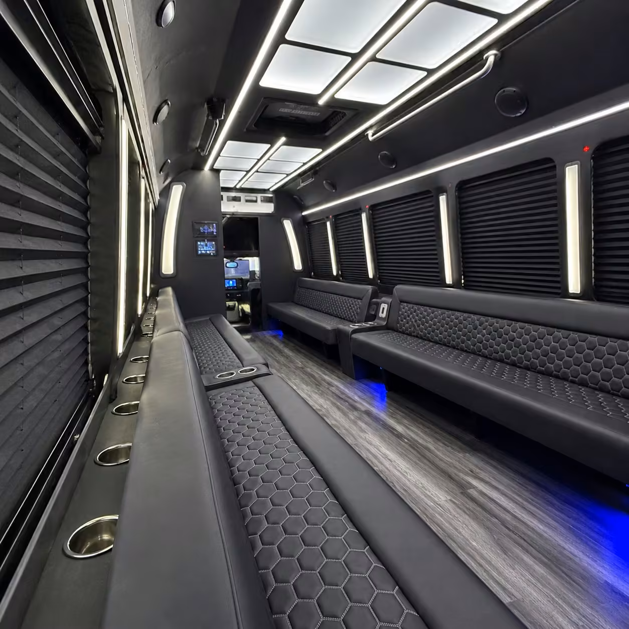 50 passenger party bus interior
