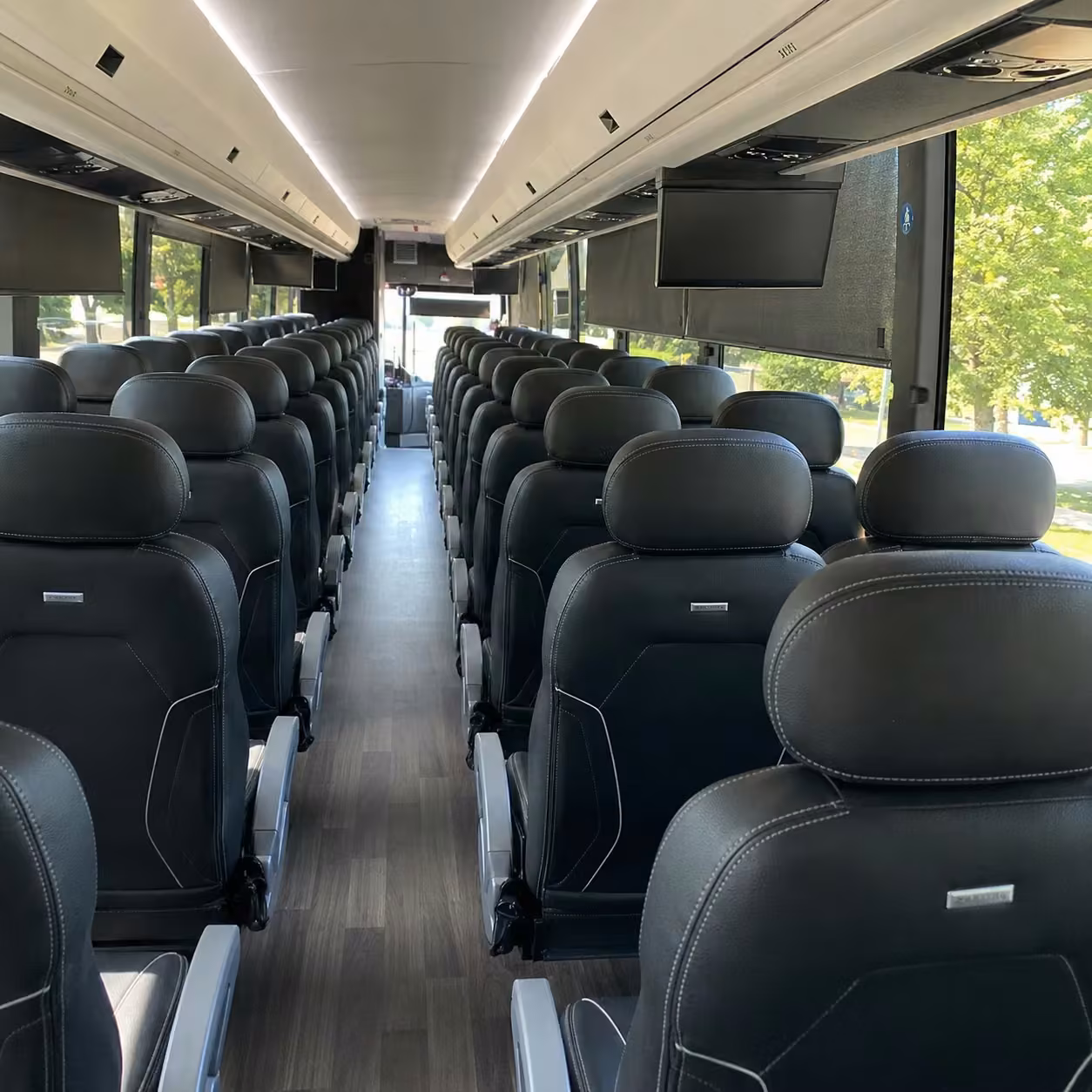 pittsburgh charter bus interior